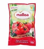  SALSA TOMATE 200 GR MALLOA ITALIANA DOYPACK 