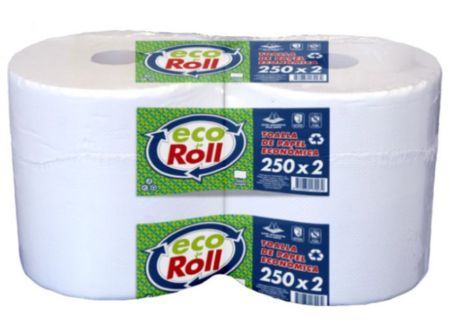  TOALLA PAPEL 2 ROLL 250 MT ECO ROLL H/S 