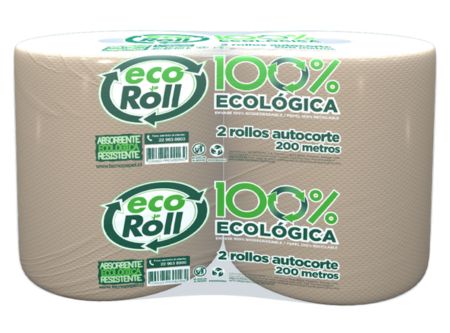  TOALLA PAPEL 2 ROLL 200 MT ECO ROLL ECOLOGICA 
