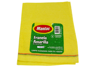 PANO SACUDIR FRANELA MANLAC AMARILLO 50X35CM 