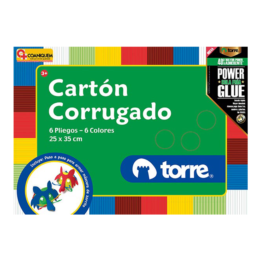  CARPETA ESCOLAR C.CORRUGADO 6 COL. TORRE 