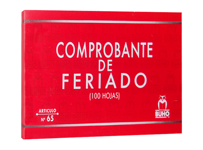  FORMULARIO FERIADO TRABAJADOR BUHO 65 