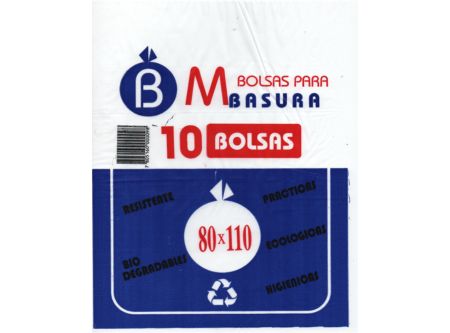  BOLSA BASURA 80 X 110 CM 10 UN 30 MC BM 