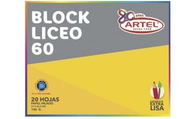  BLOCK DIBUJO LICEO 20 HJ ARTEL 60 
